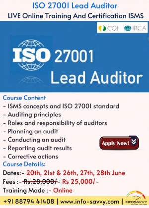  ISO 27001 Lead Auditor Online Training & certification